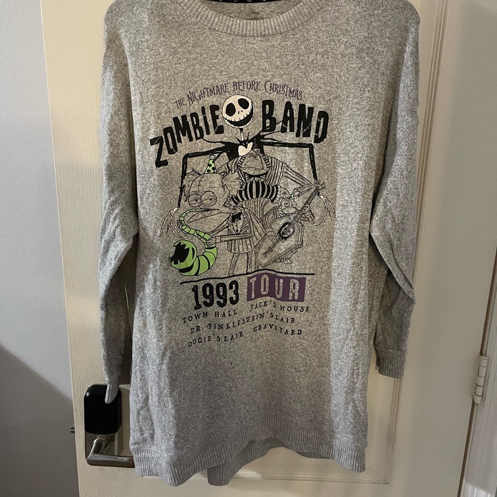 Gray Long Sleeve Zombie Band Women's Top